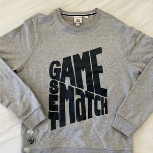 Lacoste Gray Crewneck Sweater - Roland Garros Edition!